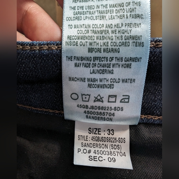 Joe's Jeans The Brixton Straight + Narrow in Sanderson Wash Sz 33x33 - Picture 15 of 15